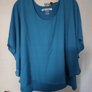 Peter Nygard Women's Vibrant Blue Blouse